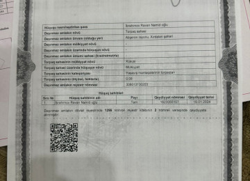 Xlrdalan Bakl Sumqayylt yolun qraql olan 8 sot torpaq