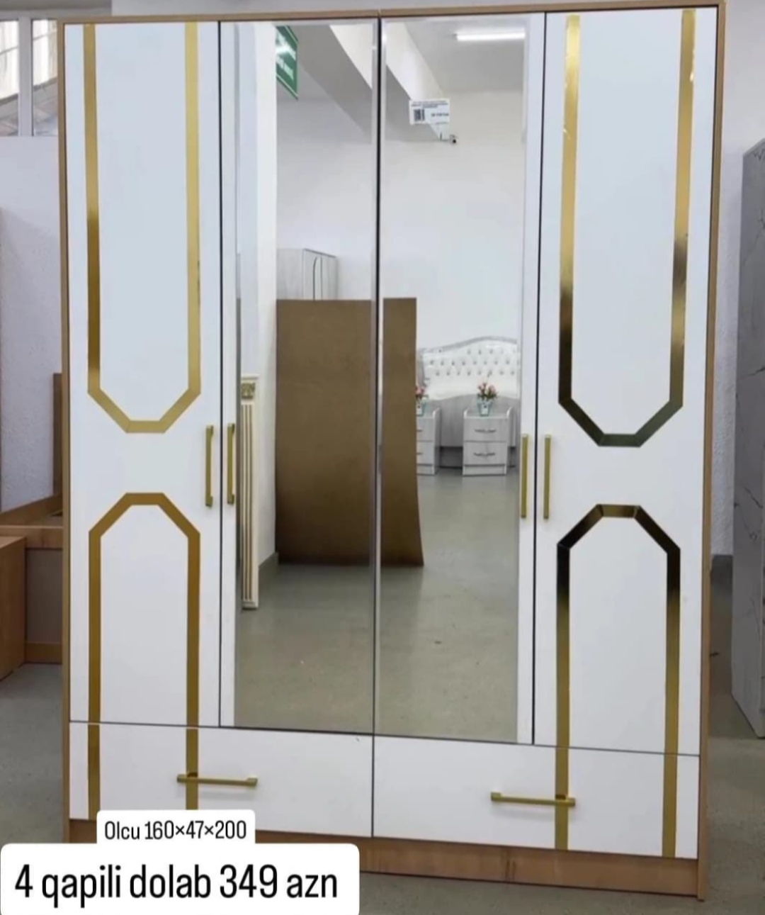 4Qapili dolab Sifarişlə hazırlanır Rəng seçimi var Ölçü