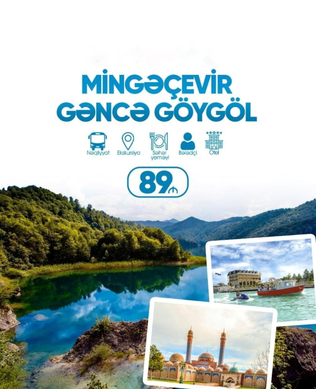 Mingəçevir - Göygöl turu Qızmar yayın həzzi Göygöldə. 😍 ⚜️ *MİNGƏCEVİR GƏNCƏ GÖYGÖL
