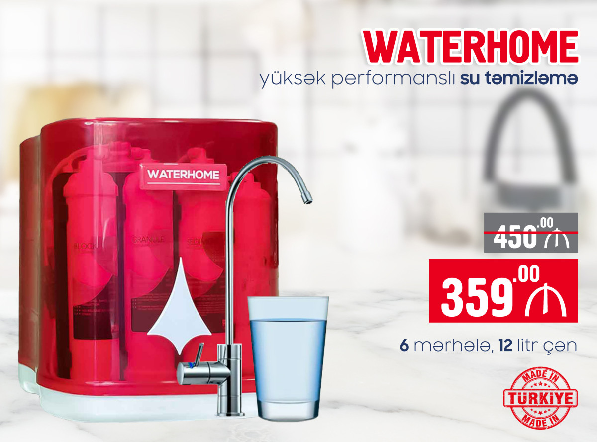 Mətbəx su filteri Waterhome (Türkiyə istehsalı) - 6