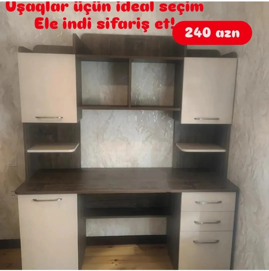 Yazı masası Sifarişlə hazırlanır Rəng seçimi var Qiymət