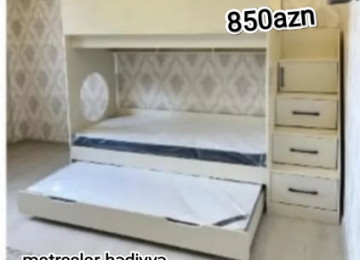 3 Yerli çarpayı Sifarişlə hazırlanır Rəng seçimi var