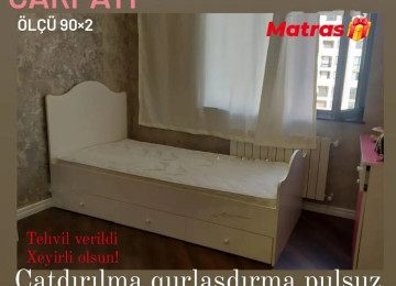 Çarpayı Sifarişlə hazırlanır Rəng seçimi var Ölçü 90/200sm