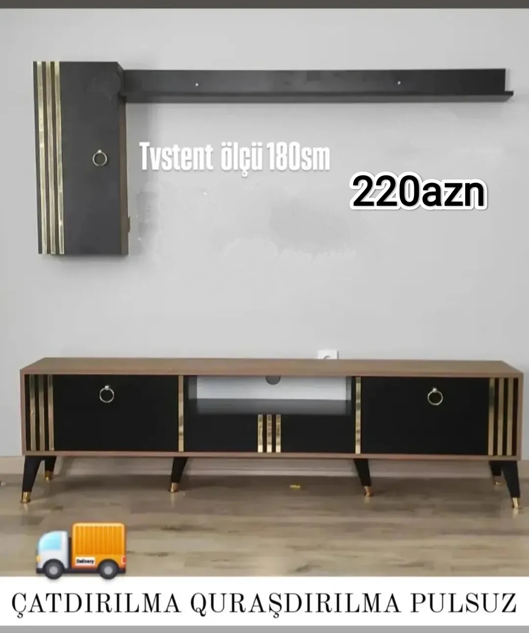 Tv stend Sifarişlə hazırlanır Rəng seçimi var Ölçü 180sm