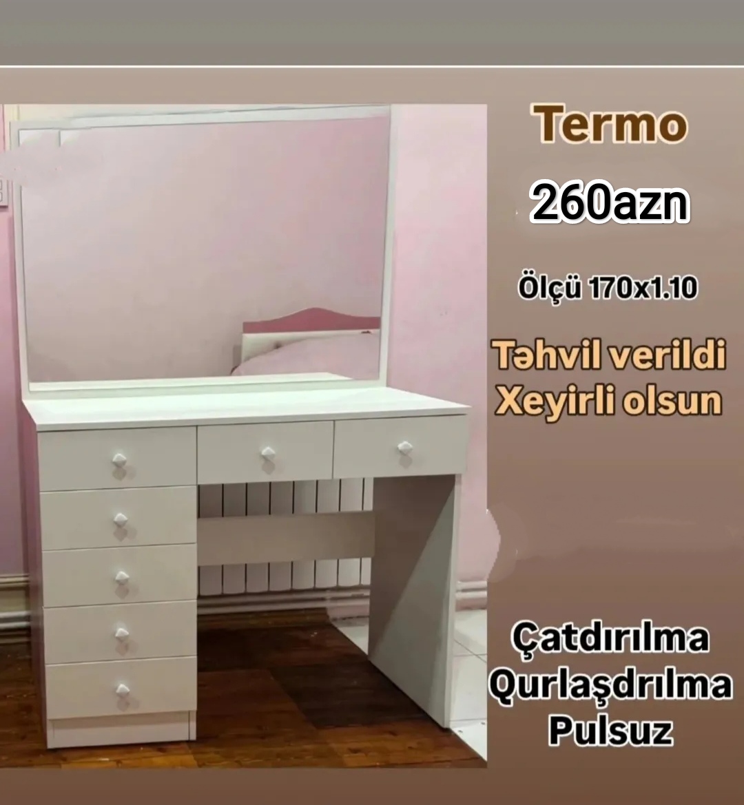 Güzgülü termo Sifarişlə hazırlanır Rəng seçimi var Ölçü