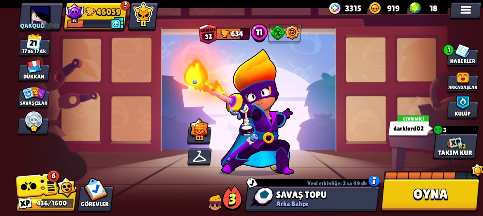 46000 kupadir 91 karakter var 6 dəfə brawl pass açılıb