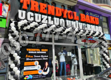 Reklam sarlar. Reklam shar dekoru. 3 künc bayraq sifaris.