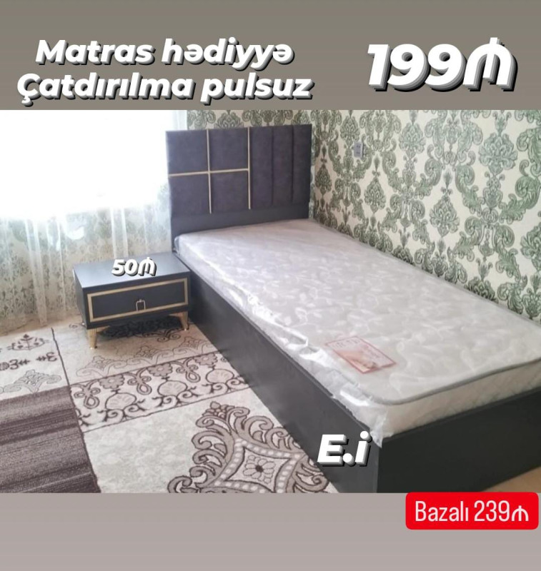 Tek neferlik çarpayı *Çarpayı / Tək nəfərlik Çarpayı 199AZN💥* ✔️Rəng seçimi var