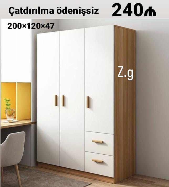 Dolab 3 qapılı 240Azn *İstehsal Rusiya Laminat 18/lik