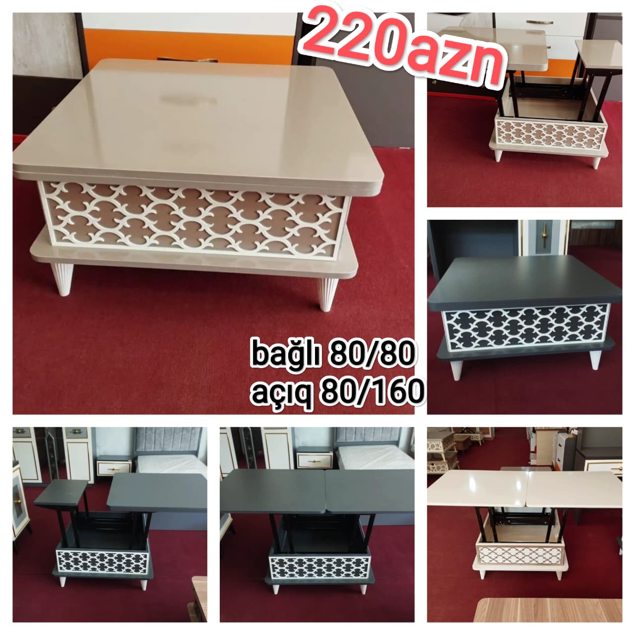 Transformer jurnal masası Vakumludur Ölçü 80/80, açılanda