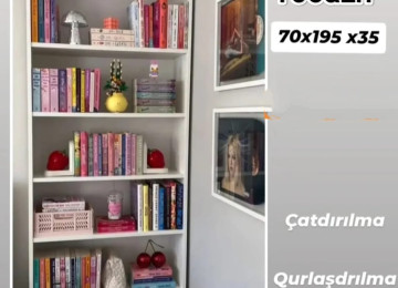 Kitab şkafı Sifarişlə hazırlanır Rəng seçimi var Qiymət