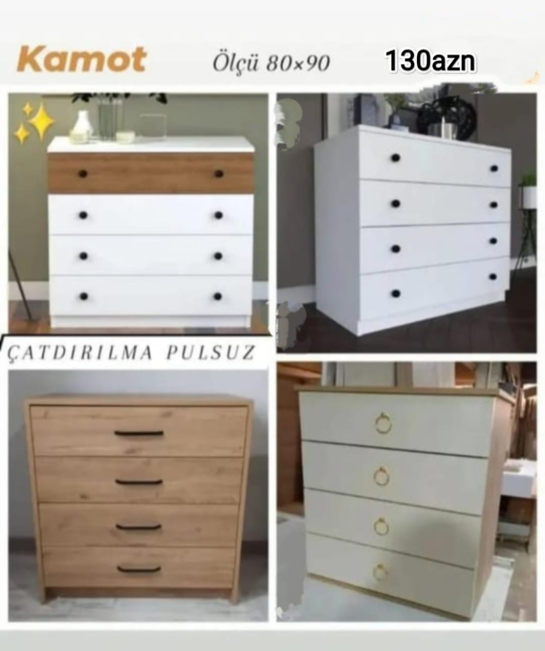 Kamod Sifarişlə hazırlanır Rəng seçimi var Ölçü 80/90/40sm