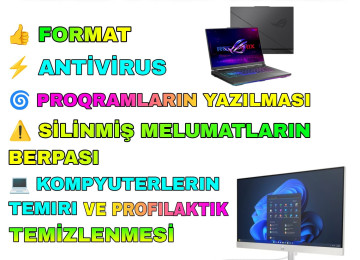 - SKYELECTRO KOMPUTER/NOUTBUK USTASI - FORMAT - ANTİVİRUS -