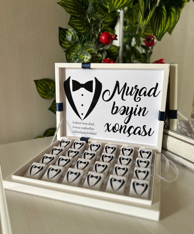 Bey konfet xoncalari sifarislə hazirlanir.Sifarisler bir