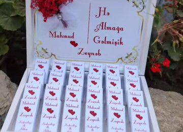 Heri konfet xoncalari sifarislə hazirlanir.Sifarisler bir