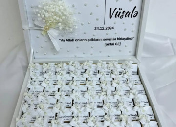 Nisan konfet xoncalari sifarislə hazirlanir.Sifarisler bir