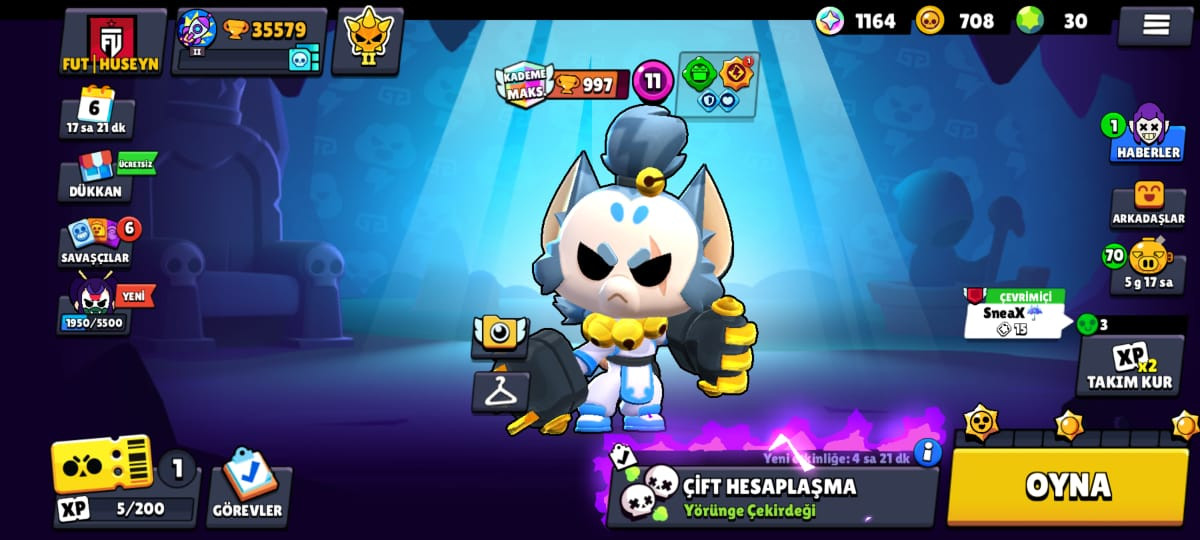 Brawl Stars hesabı Salam oynamadığım üçün satıram hesabda 81 karakter,efsanevi