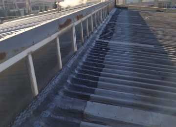 Yüksək ixtisaslı dam örtüyü ustası tol və rubroidlə ev,