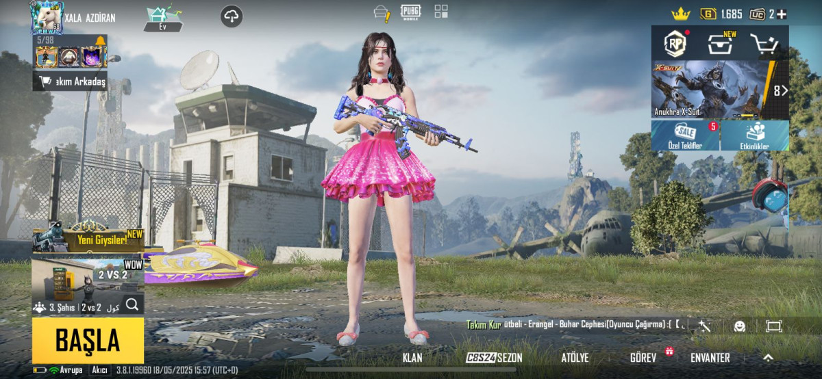 Pubg Hesab satışı Pubg Mobile hesab satılir bağlari ter temizdir güvenilir