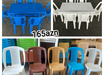 Plastik Masa dəsti Türkiyə istehsalı Anbardan birbaşa satış