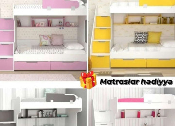 İkimərtəbəli çarpayı Sifarişlə hazırlanır Rəng seçimi var