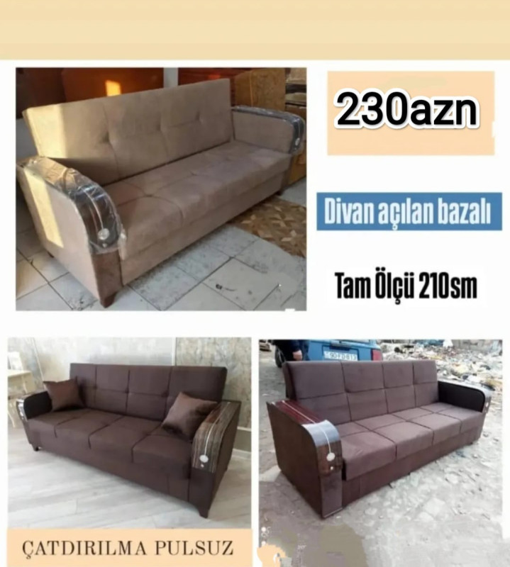 Divan Divan Sifarişlə hazırlanır Rəng seçimi var Açılır, Bazalidi
