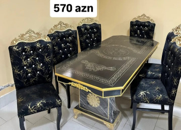 Masa dəsti Sifarişlə hazırlanır Rəng seçimi var 1Masa 6stul