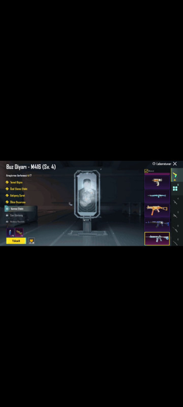 Pubg mobile hesabı 4 sv buz 3sv MG 3Sv thamson 2sv uzi 1 sv MK14 1sv M16A4 1sv