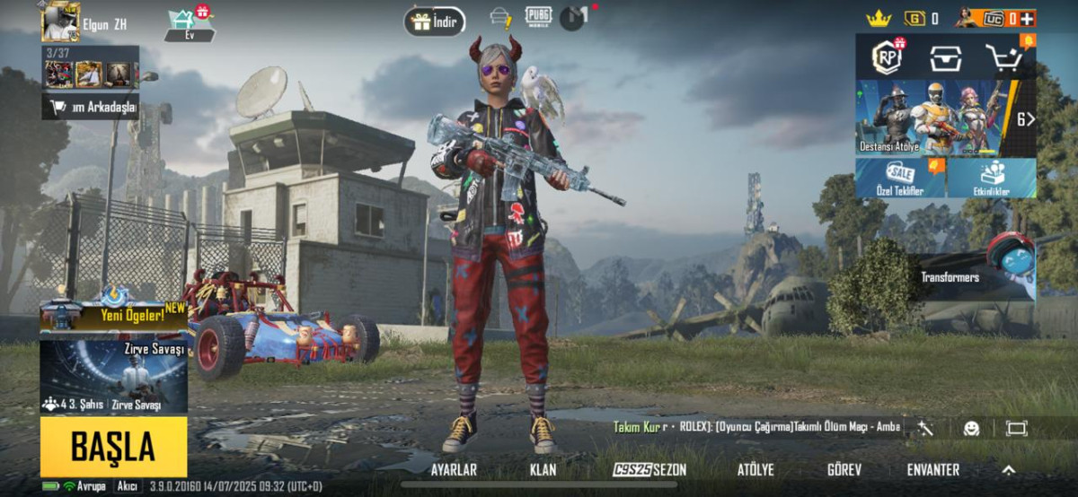 PUBG Mobile (Global) 70+ level Tecili pul lazim oldugu ucun satiram, hesab melumatalati(en
