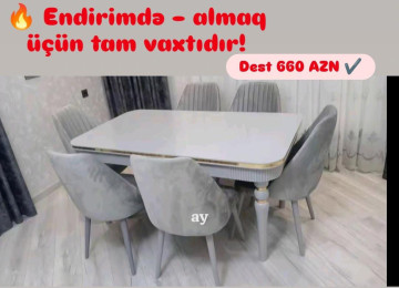 MDF masa ölçü 90×160×2+6 oturacaq ✅ Parça seçimi mövcuddur