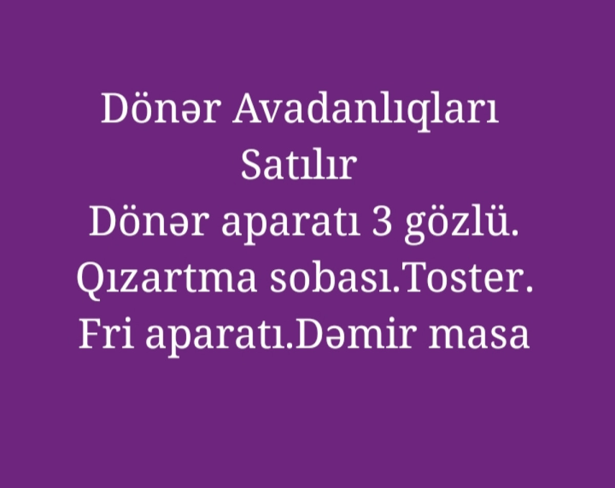 Dönər Avadanlıqları.Yenidir. Qutunun içində.Türkiyə