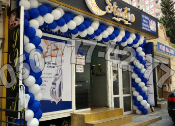 Helium və adi şarlarla bəzədilmə. Decor shar dizayn