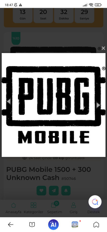 PUBG MOBİLE pop satılır 10 k kim isdəsə 3 m verərəm amma