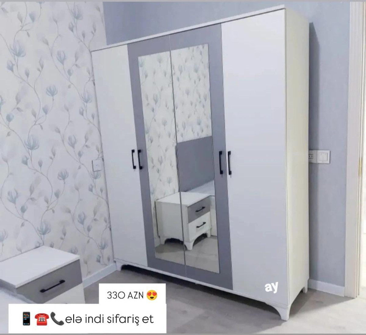 Paltar dolabı T ✨*4Qapılı Dolab* – Sifarişlə Hazırlanır✨ 🔹 Yeni model 🔹