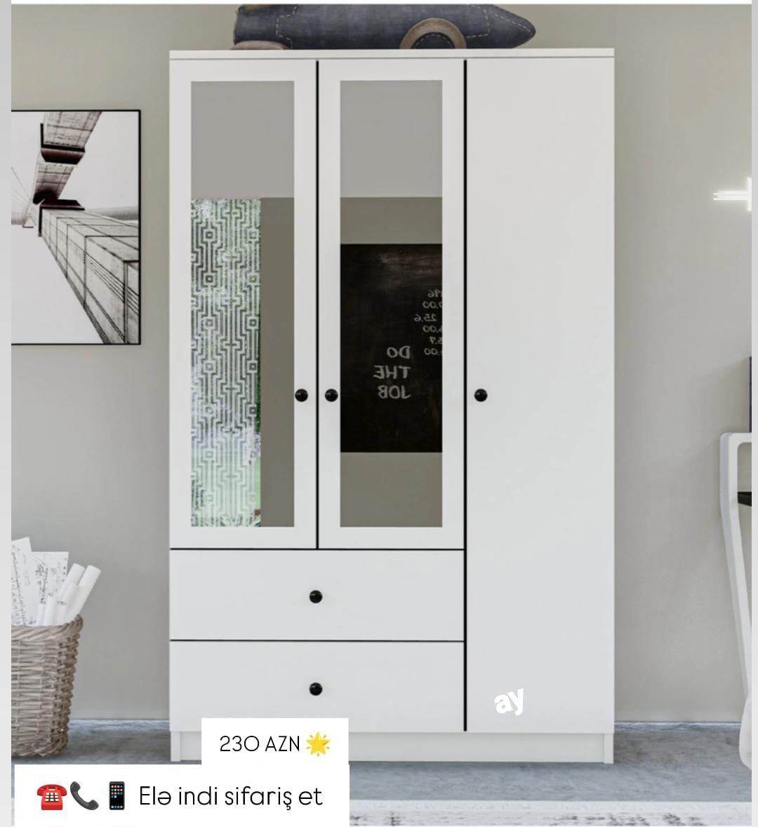 ✨*3 Qapılı Dolab* – Sifarişlə Hazırlanır✨ 🔹 Yeni model 🔹
