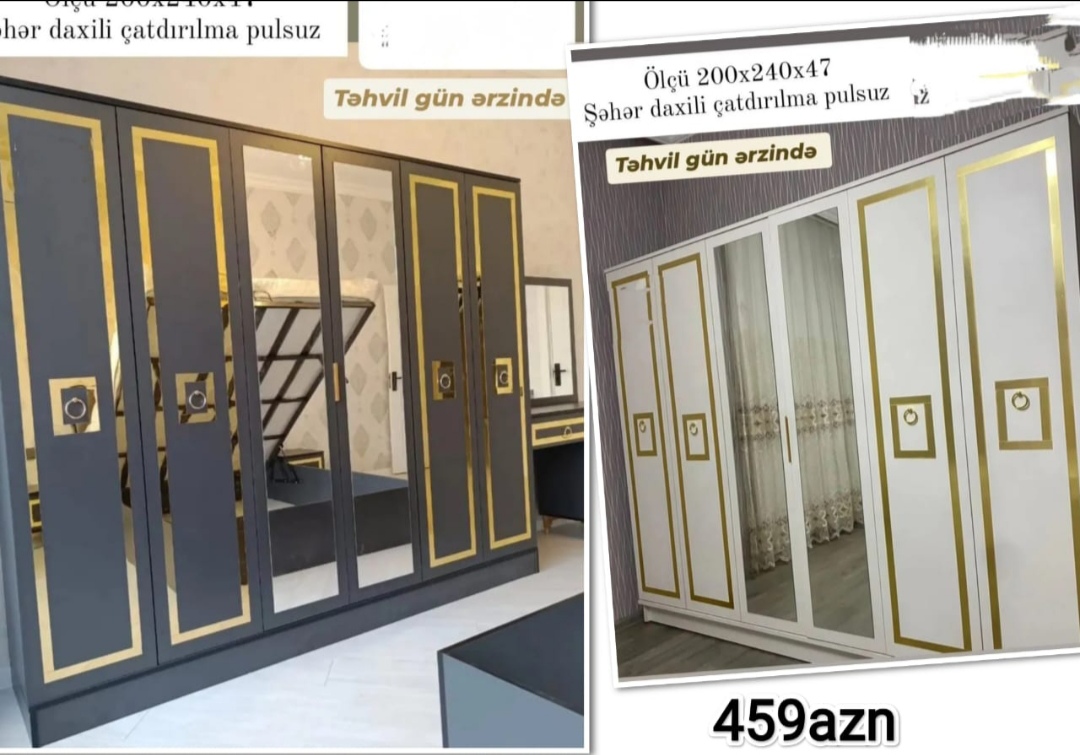 6Qapili dolab Sifarişlə hazırlanır Rəng seçimi var Ölçü