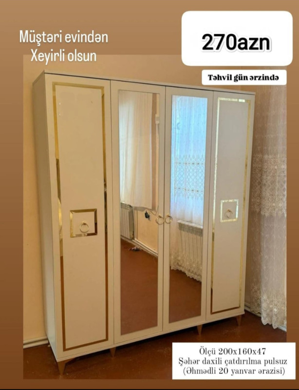 Paltar dolabı Paltar dolabı Sifarişlə hazırlanır Rəng seçimi var Ölçü