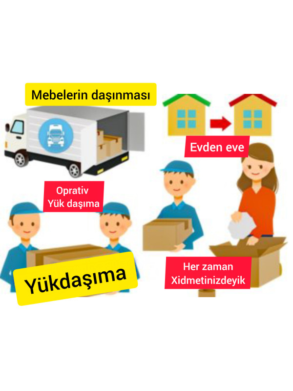 Oparativ yükdaşıma sizin her cür mebelerin sökülmesi