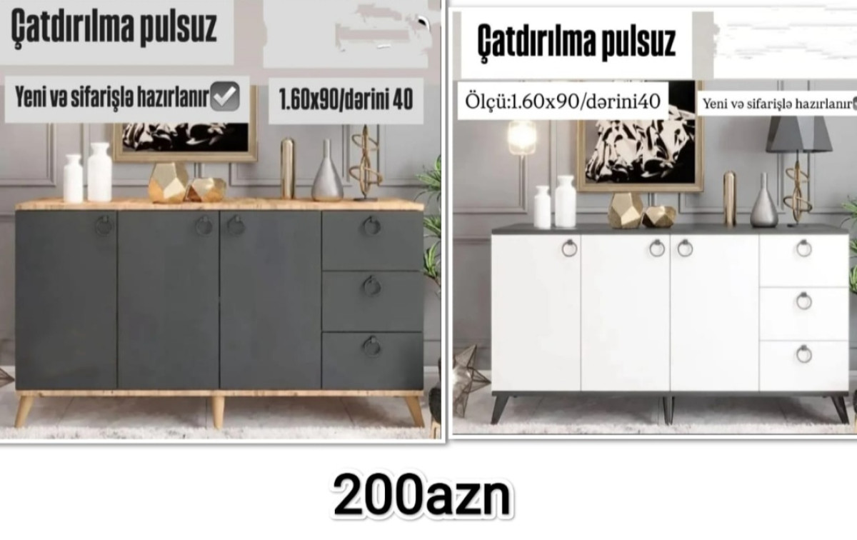 Kamod Sifarişlə hazırlanır Rəng seçimi var Ölçü 90/160/40sm