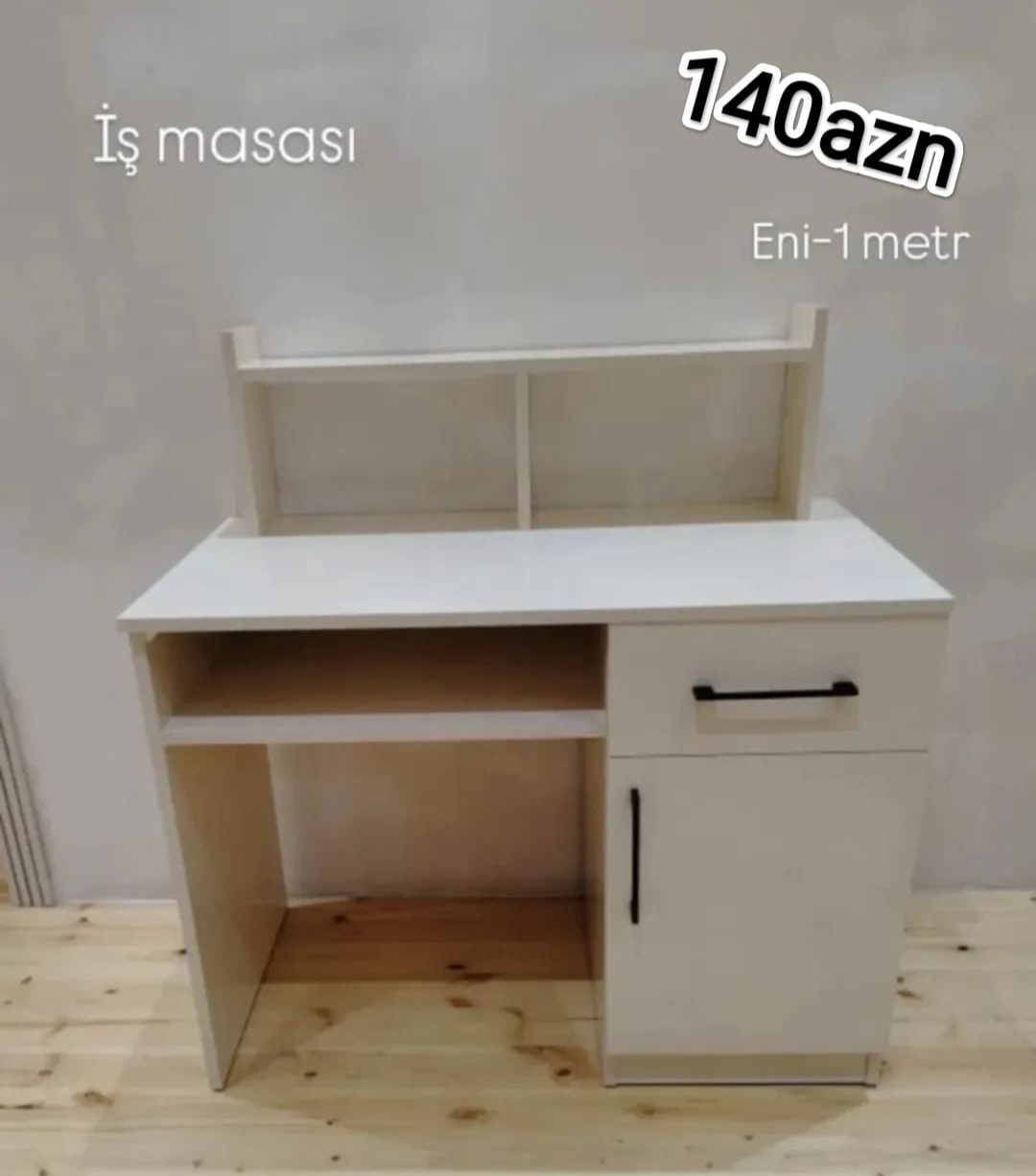 İş masası Sifarişlə hazırlanır Rəng seçimi var Ölçü 1m.