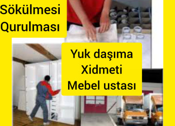 Oparativ yükdaşıma sizin her cür mebelerin sökülmesi