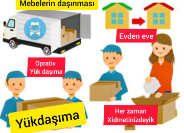 Oparativ yükdaşıma sizin her cür mebelerin sökülmesi