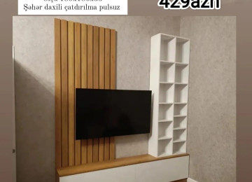 Tv stend Sifarişlə hazırlanır Rəng seçimi var Ölçü