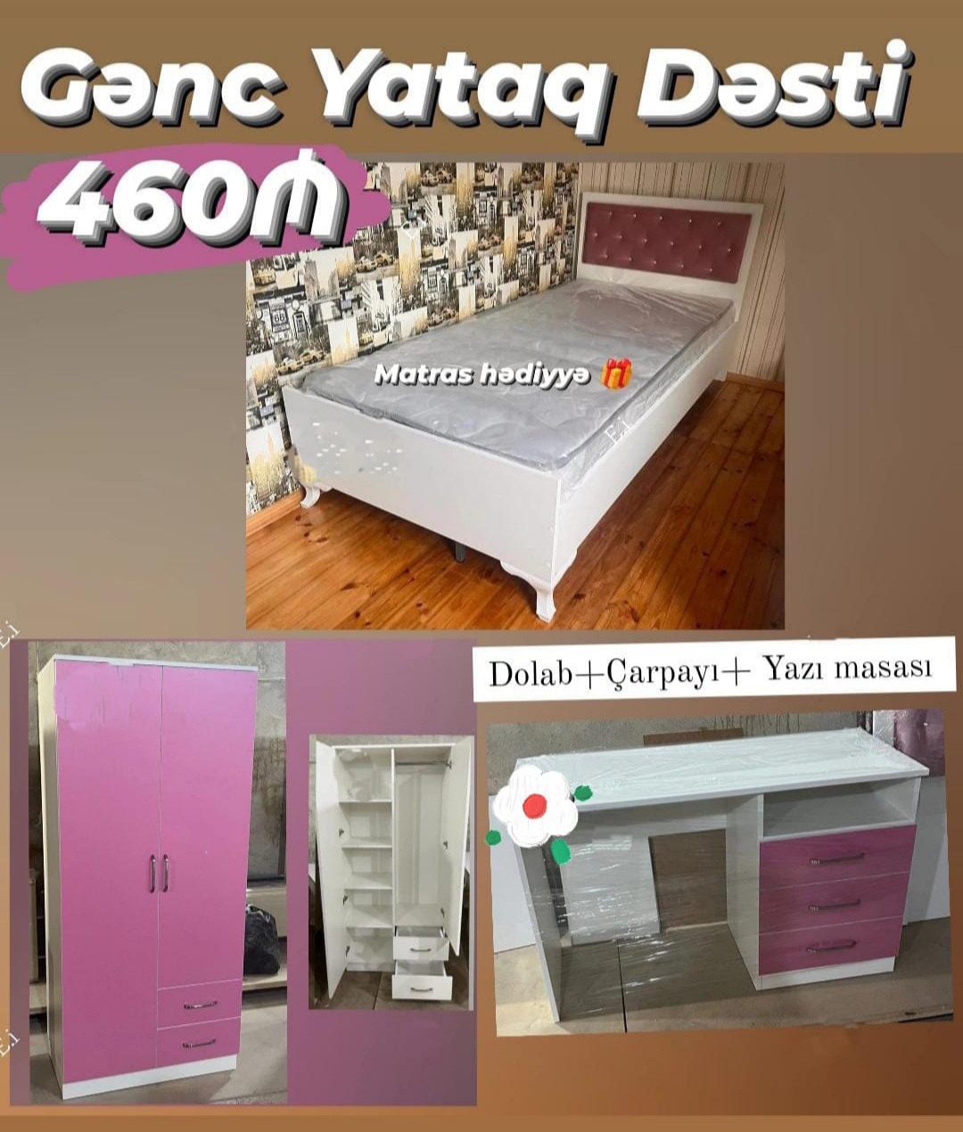 Gənc dəsti Sifarişlə hazırlanır Rəng seçimi var Matras