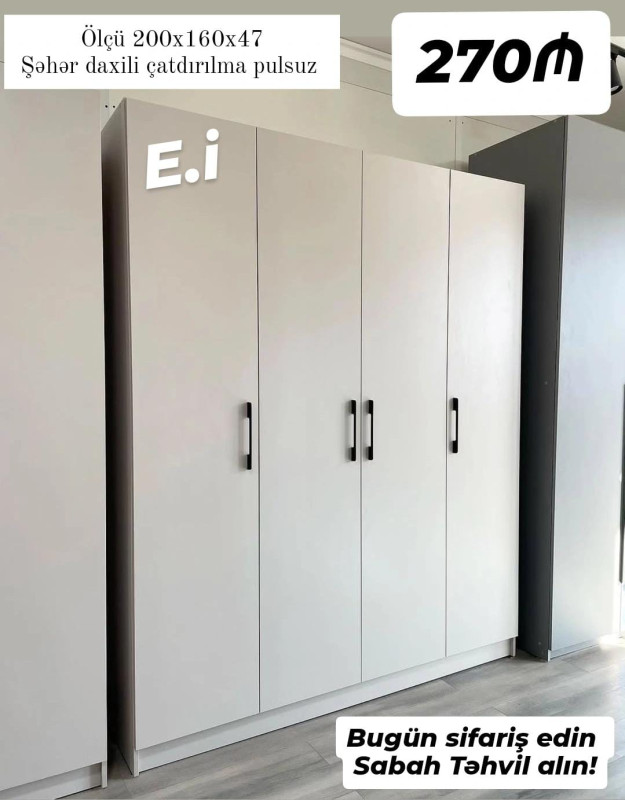 Paltar dolabı *4 qapılı dolab 270Azn 💥* Endirim ✔️Rəng seçimi var ✔️