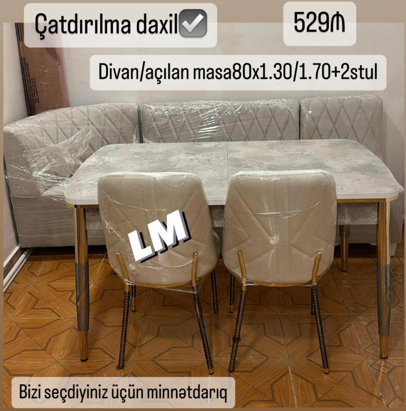 💫 *Mətbəx dəsti* Qiymət : *529₼* Divan:1.20x1.70