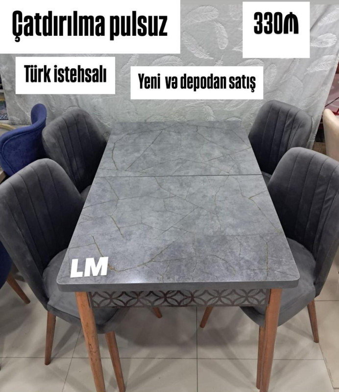 Stol stul desti kuxna üçün *Masa dəsti* 💥 _🇹🇷 *TÜRK FABRİKA🇹🇷*_ _*ENDİRİMLƏ*_ : *330₼*