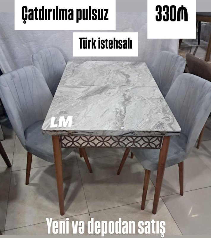 Stol stul desti kuxna üçün *Masa dəsti* 💥 _🇹🇷 *TÜRK FABRİKA🇹🇷*_ _*ENDİRİMLƏ*_ : *330₼*