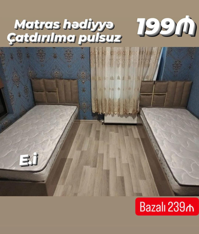Çarpayı ikimərtəbə *Çarpayı / Tək nəfərlik Çarpayı 199AZN💥* ✔️Rəng seçimi var