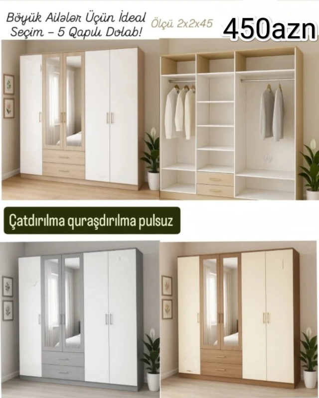 Paltar şkafı Paltar şkafı Sifarişlə hazırlanır Rəng seçimi var Ölçü